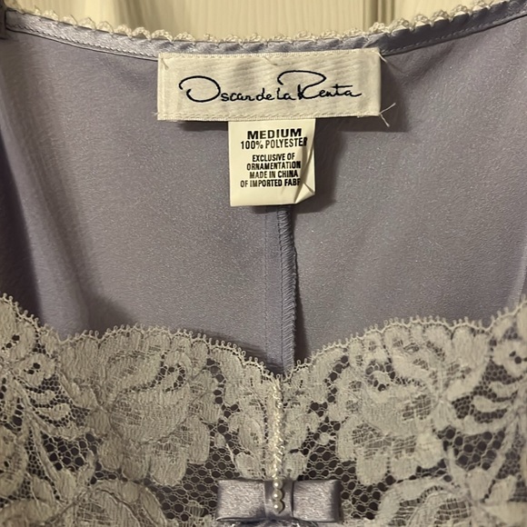 💜PRICE DROP💜 “VINTAGE OSCAR de la RENTRA” BRIDAL SET🤍ROBE-S,NIGHTIE-M GORG🩷 - Picture 3 of 9